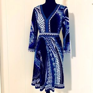 eci New York Blue Bohemian Dress